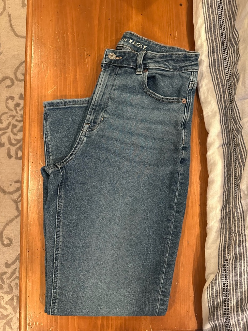 American Eagle Outfitters High-Rise Blue Mom Jeans